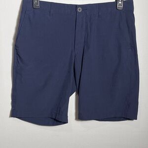 Tommy Bahama Navy Flat Front Shorts Performance 33